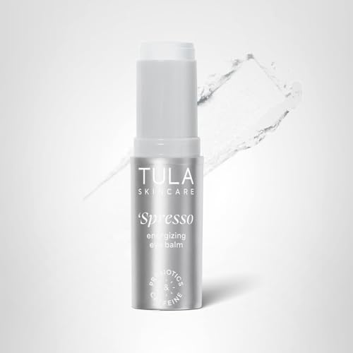 TULA Skin Care Spresso Energizing Eye Balm, Iced - Energizing & Hydrating Caffeine Under Eye Treatment for Dark Circles, Portable and Perfect to Use On-the-go, 0.35 oz.