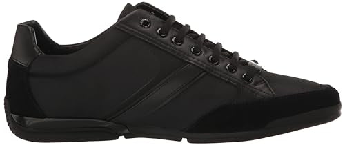 HUGO BOSS Men's Saturn Low Profile Sneakers, Open Black, 10