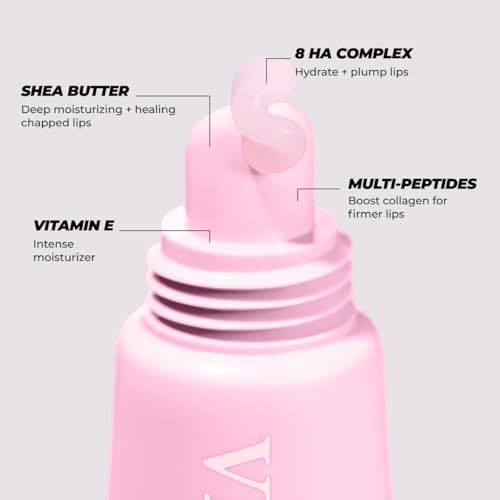 Vitamasques Lip Butter Balm Vanilla Creme, Korean Lip Balm - Peptide Lip Treatment - Lip Balm Hydrating - Light Tinted Lip balm - Made in Korea - 0.33 fl.oz