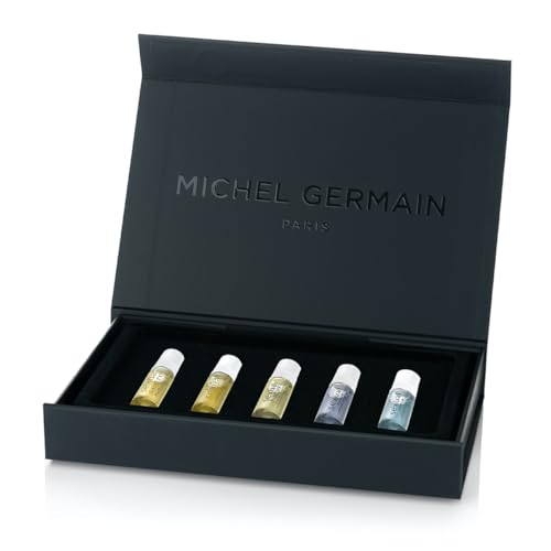 Michel Germain Sexual Discovery Set for Him, Men's Cologne, 5 x 0.07 Fl Oz Eau de Toilette Vials, Woody, Fresh, Fruity, Aromatic, Citrus Colognes for Him
