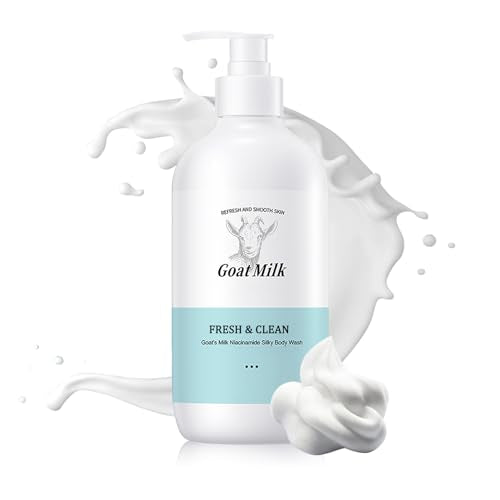 DuoZeng Goat Milk Body Wash,Gentle Silk Soft Foaming Milk Bath,Moisturizing Body Cleanser for All Skin A