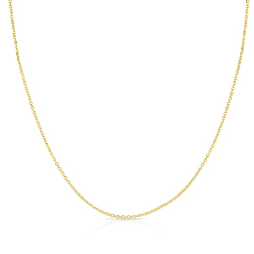 Floreo 14k Yellow Gold 1.1" Greek Key Jesus Crucifix Two-Tone Cross Charm Pendant with Adjustable Chain Necklace, 18 Inch