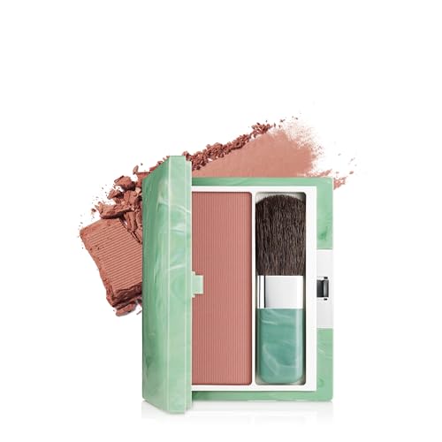 Clinique Soft-Pressed Powder Blusher Blush | Buildable Color + Natural Finish, 0.27 oz, Mocha Pink
