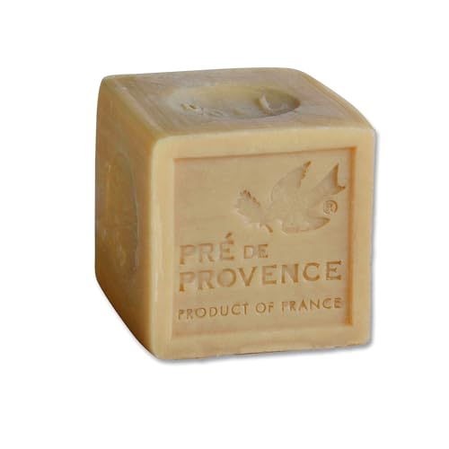 Pre de Provence Marseille Olive Oil Soap Cube, Traditional French Clean Scent Multi-Purpose use on Hands, Body, Laundry or Dishes, Natural, 300 Gram