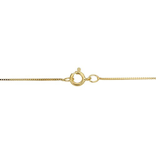 Kooljewelry 10k Yellow Gold Venetian Box Chain Necklace (0.5 mm, 20 inch)
