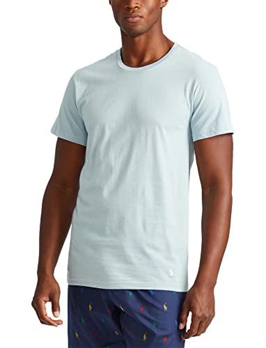 Polo Ralph Lauren Men's Classic Fit Cotton Crew Tee, White/Surf Blue, Surf Blue/White, Cruise Navy/White, X-Large