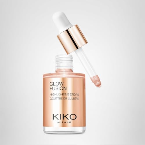 KIKO Milano Glow Fusion Highlighting Drops 02, Liquid Face Highlighter With A Metallic Finish