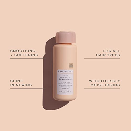 Kristin Ess Hair Signature Salon Sulfate Free Shampoo and Conditioner Set for Moisture, Frizz + Shine - Color Safe, Vegan, Paraben Free - Clarifying, Hydrating Damage Repair for Women - Pear Fragrance