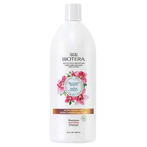 Biotera Ultra Color Care Shampoo for Vivid Color-Treated Hair - Protects & Extends Vibrancy with Coconut & Orchid Extract, Enhances Shine & Softness, Sulfate-Free, Vegan, 32 Fl Oz