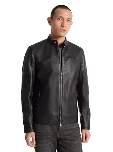 Michael Kors Men's Basic Racer Jacket, Black, S