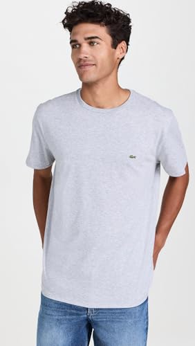 Lacoste Men's Cotton Pima T-Shirt, Silver Chine, Medium