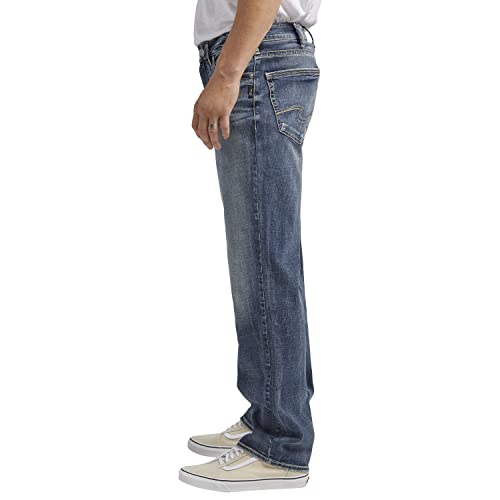 Silver Jeans Co. Men's Grayson Classic Fit Straight Leg Jeans, Dark Wash SDK312, 34W x 32L