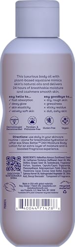 eos Cashmere Oil, Vanilla, 24 Hour Moisture, Plant-Based Squalane to Soothe, Soften and Smooth Dry Skin, 6 fl oz