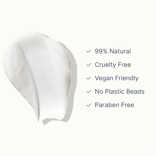 VASANTI BrightenUp! Exfoliator (120g) | Physical + Chemical Facial Exfoliator Scrub with Instant Results for Soft, Smooth and Radiant Skin | Enriched with Papaya, Microcrystals and Aloe | 99% Natural