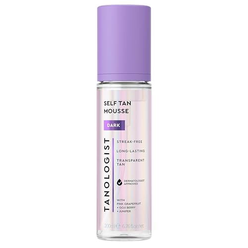 Tanologist Self Tanner Mousse, Dark Self Tan Mousse, 6.76 Fl Oz
