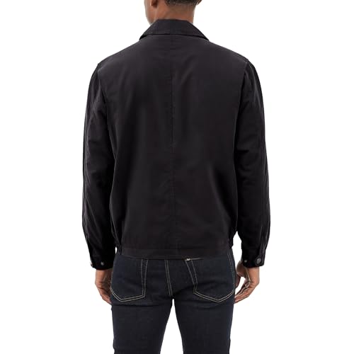 LONDON FOG Men's Auburn Zip-Front Golf Jacket (Regular & Big-Tall Sizes), Black, Medium
