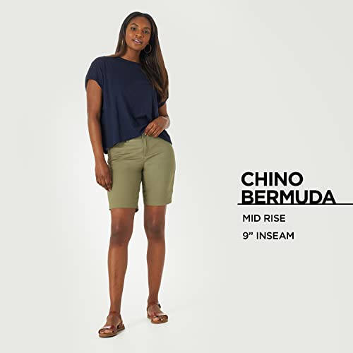 Lee Women's Legendary 9" Chino Bermuda Short Safari 10