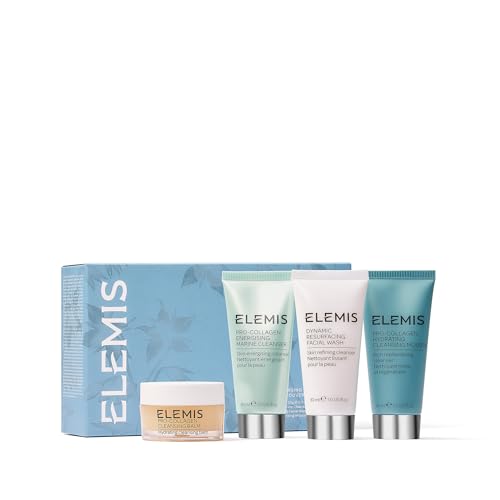 ELEMIS Double Cleanse Starter Collection – 4-Piece Skincare Set for Customized Cleansing – Includes Cleansing Balm, Mousse, Resurfacing Wash & Marine Cleanser – Discovery Set for All Skin Types