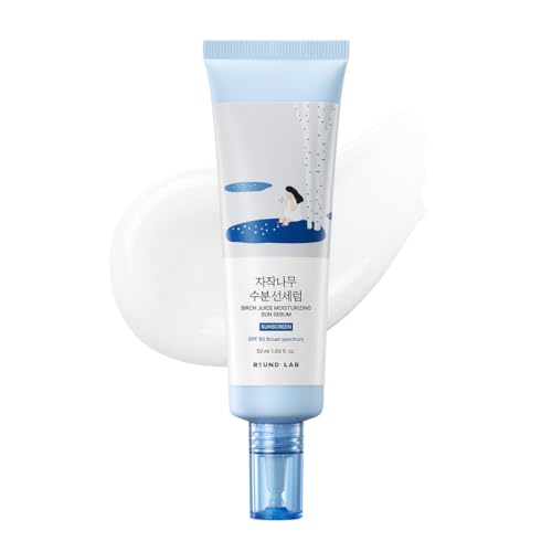 ROUND LAB Birch Juice Moisturizing Sun Serum SPF 50, 1.69 Fl Oz