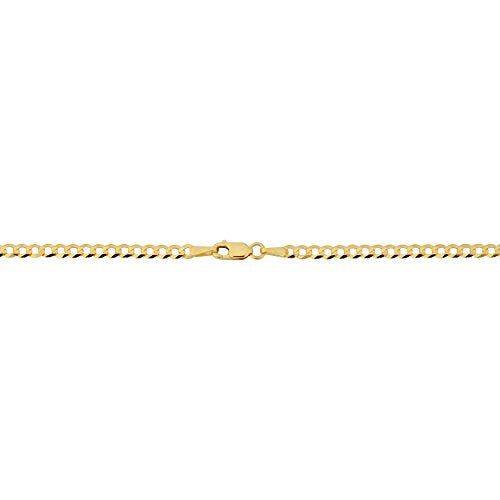 Kooljewelry 10k Yellow Gold 3 mm High Polish Curb Link Bracelet