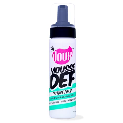 The Doux Multi-Use Mousse for Curly Hair – The Doux Mousse Def Texture Foam for Styling, Curl Definition, Volume & Shine – Curl Cream Alternative for Textured Hair & Natural Hair Styles