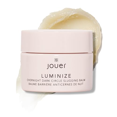 Jouer Luminize Overnight Dark Circle Slugging Balm – Fragrance Free, Caffeine Eye Cream, Overnight Eye Treatment, Brightening Eye Balm, Paraben Free, Gluten & Cruelty Free
