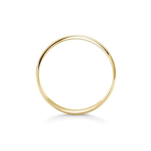 Oxford Ivy Wedding Band Solid 10K Yellow Gold 6mm Plain Ring, Size 10.5