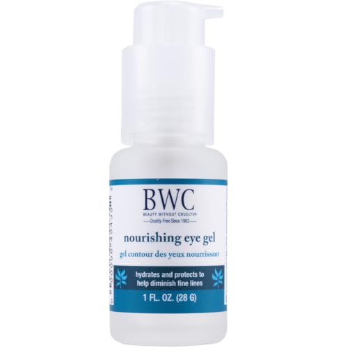Beauty Without Cruelty Under Eye Gel – Nourishing Botanical Blend with Aloe Vera, Cucumber, Green Tea, Hyaluronic Acid + Cotton Round