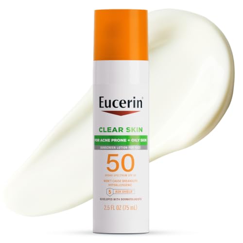 Eucerin Clear Skin Face Sunscreen Lotion, SPF 50, 2.5 FL OZ