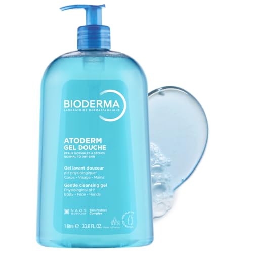 Bioderma - Atoderm Hydrating Shower Gel Body Wash - Moisturizing Face and Body Cleanser for Normal to Dehydrated Sensitive Skin
