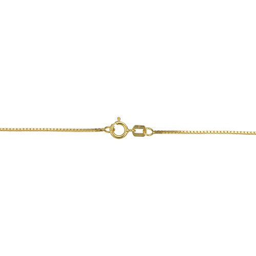 Kooljewelry Womens Classic Chain - 10k Gold Box Chain Necklace