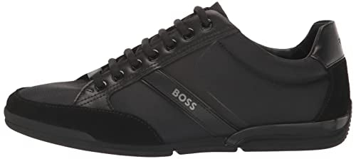 BOSS Green by Hugo Men's Saturn Low Profile Low Top Sneaker Shoe, Black, 11 M US