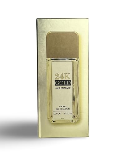 United Scents 24K GOLD Eau de Parfum for Men, 3.4 Fl Oz, Notes: Blood Orange, Grapefruit, Mint