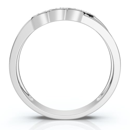 Pompeii Men's Diamond Wedding Ring 10K White Gold High Polished Band - Size 10