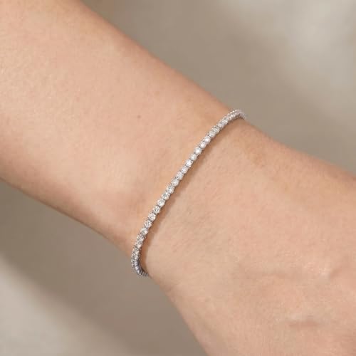 Pompeii 4ct Diamond Tennis Bracelet 14K White Gold 7"