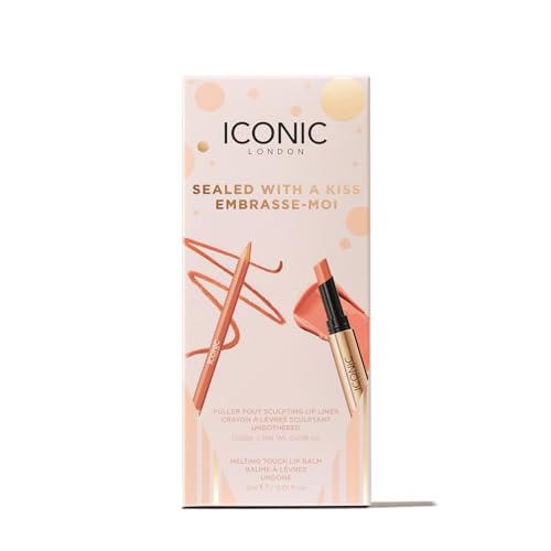 ICONIC LONDON Sealed with a Kiss Gift Set | Includes Melting Touch Lip Balm (Undone) and Fuller Pout Sculpting