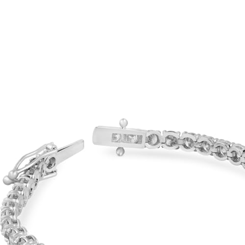 P3 POMPEII3 Pompeii 13Ct Round-Cut Diamond Tennis Bracelet 14k White Gold 7" Lab Grown (F,VS)