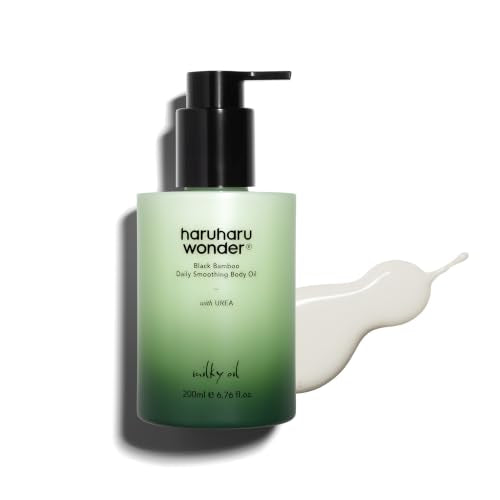 HARUHARU Black Bamboo Daily Smoothing Body Oil, 6.76 fl.oz, Korean, Vegan