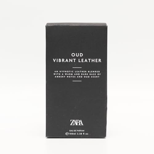 Zara Oud Vibrant Leather EDP Eau De Parfum Cologne for Men 100 ML (3.38 FL. OZ)