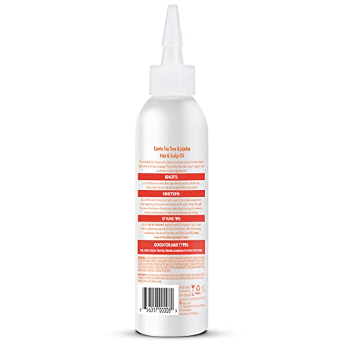 Cantu Tea Tree & Jojoba Hair & Scalp Oil with Shea Butter, 6 fl oz