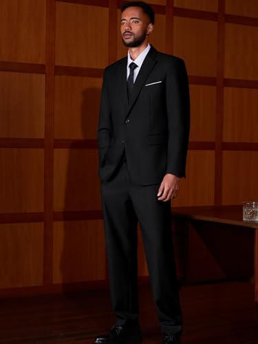 MAGE MALE Mens 2 Button 3-Piece Suits Slim Fit Tuxedo Set Wedding Business