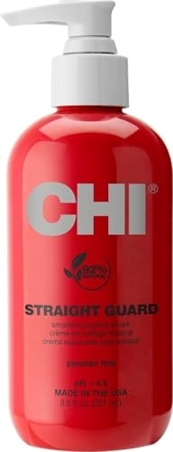CHI Straight Guard Smoothing Styling Cream, Frizz Control & Hair Smoothness, Lightweight Anti‑Humidity Hair Styling Cream for All Hair Types, 8.5 Oz