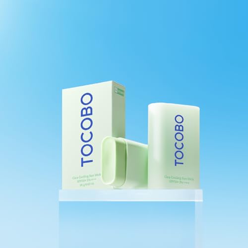 TOCOBO Cica Cooling Sun Stick SPF50+ PA++++ 1.69 fl. oz - Fermented Cica Complex, Cooling Sun Stick, Reduces Skin Temperature, Quick Soothing, Lightweight and Moisturizing Sun Stick