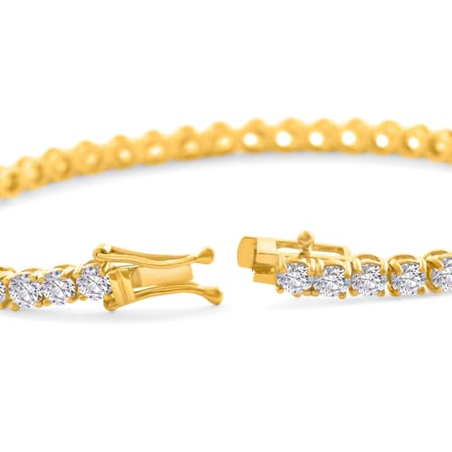 Pompeii 8.00Ct Diamond Tennis Bracelet 14k Gold Lab Grown 7" (G/H,VS1-VS2)