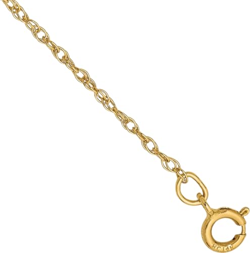 IceCarats 14K Solid Yellow Gold 0.8mm Dainty Rope Chain Bracelet, 7 inch