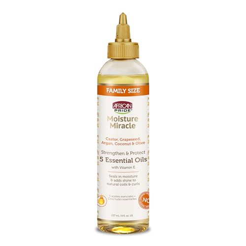 African Pride Moisture Miracle 5 Essential Hair Oils, 8 Oz