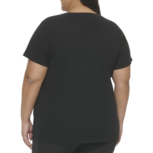 Calvin Klein Performance Women's Plus Size Soft Everyday Short Sleeve T-Shirt, Black