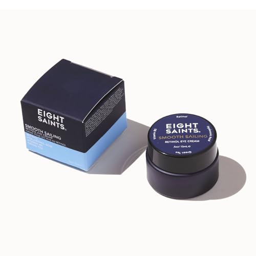 Eight Saints Retinol Eye Cream, For Smoothing Fine Lines and Wrinkles and Improve Skin Tone, with Vitamin B5, Retinol, and Hyaluronic Acid, 0.5 Ounce