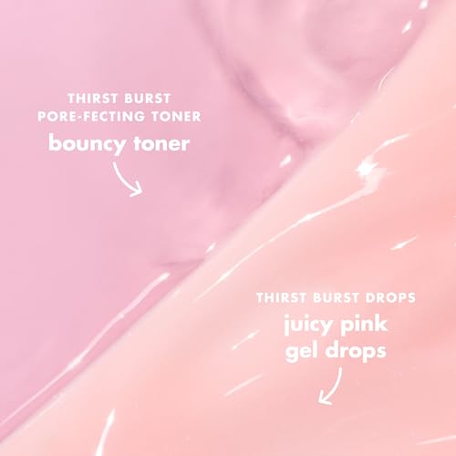 e.l.f. SKIN Thirst Burst Dew-O, Travel-Sized Skincare Set, Exfoliating Facial Toner & Hydrating Serum Drops, Gives Skin A Dewy, Bouncy Glow, Vegan & Cruelty-Free