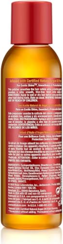 Creme of Nature Heat Protector Smooth & Shine Polisher, Seals Shine, Smooths Hair, Protects Up to 450°F, Infused with Argan Oil, 4 fl oz
